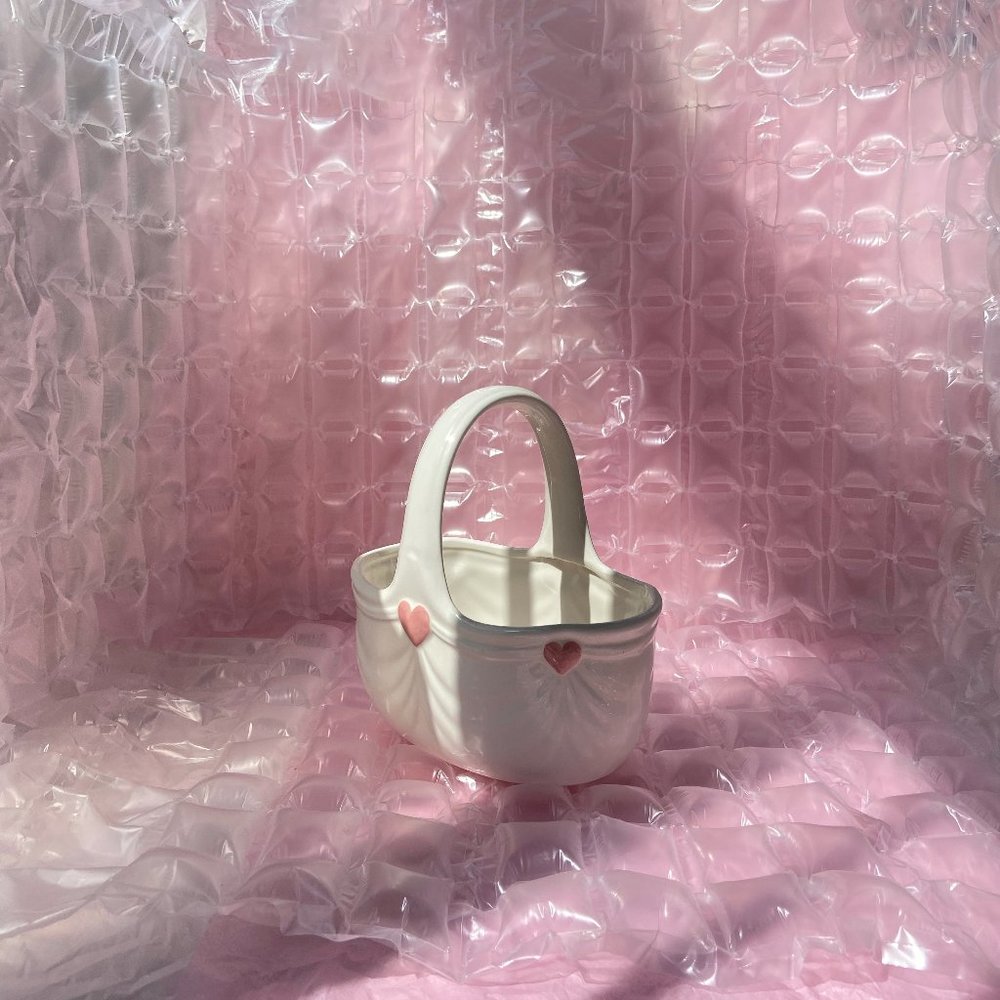Ceramic Heart Basket